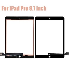 IPad Pro 9.7 A1673/A1674 Ön Cam Dokunmatikli Touch Orjinal (Siyah)