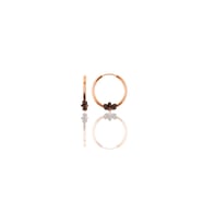 Söğütlü Silver Gümüş rose 14 mm işlemeli halka küpe