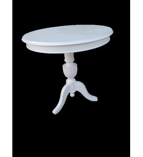 Fiskos 17362 Baba ayak Model Parlak Kaplama Kayın ayak Tabla Parlak Beyz EL Yapım (Beyaz)