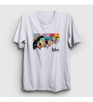 Presmono Unisex Beyaz Retro The Beatles T-Shirt 115040tt