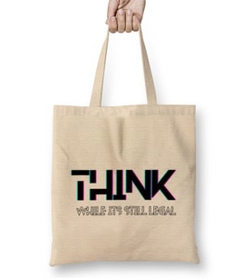 Think While it's Still Legal Bez Çanta Uzun Saplı