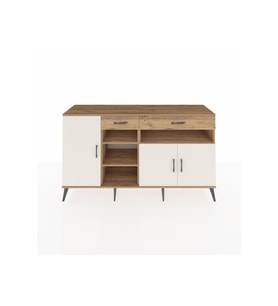 Kronos Konsol 5 Raflı 2 Çekmeceli 3 Kapaklı 176x59x99 Çam-Aytaşı/Çam