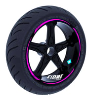 Gül Pembesi 4 Parçalı Keskin Jant Şeridi Sticker Çınar Extreme