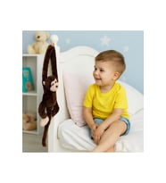 30 cm Orta Boy Peluş Sesli Maymun (Çok Renkli)