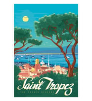 Saint Tropez Poster Tablo Ahşap Poster Dekoratif
