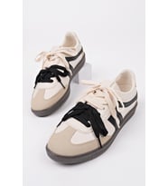 Muggo RETRO Çift Bağcıklı Günlük Kadın Sneaker Spor Ayakkabı (Bej)