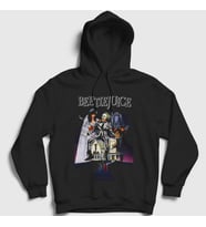 Presmono Unisex Siyah Poster Tim Burton Film Beetlejuice Kapüşonlu Sweatshirt 455551tt