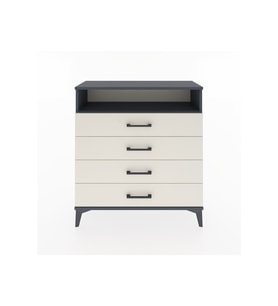 Arges Şifonyer Tek Raflı 4 Çekmeceli 88x30x96 Antrasit-Aytaşı