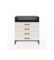 Arges Şifonyer Tek Raflı 4 Çekmeceli 88x30x96 Antrasit-Aytaşı