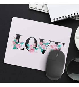Love Yazılı Romantik Mousepad
