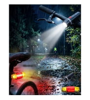 LED Bisiklet Far Seti Ön Beyaz Far ve Arka Kırmızı Stop Lambası