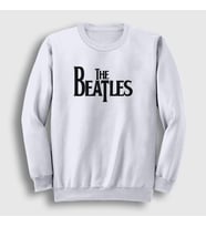 Presmono Unisex Beyaz Logo The Beatles Sweatshirt 114839tt (Beyaz)