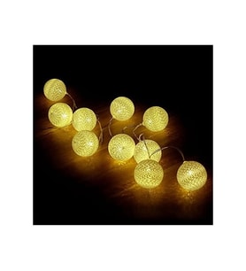 2 Metre 10’lu Top LED Işık - Pilli Gün Işığı Dekoratif Aydınlatma