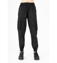 Maraton Comfort Kadın  Dönüşlü Lastik Paça Siyah- Pantolon
