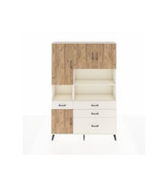 Arges Dolap 9 Raflı 4 Çekmeceli 4 Kapaklı 132x30x195 Aytaşı-Çam/Aytaşı