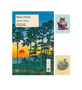 Batan Güneş - Osamu Dazai - İthaki Yayınları - 9786052652008 - Not Defterli Seti (Renksiz)