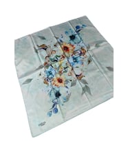 Emilya Rayon Çiçek Desenli Şal Eşarp 90x90 cm (Mint)