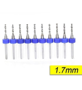 PCB Mikro Karbür CNC Matkap Ucu 10lu Set 1,70mm Tungsten 18 Shank