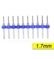 PCB Mikro Karbür CNC Matkap Ucu 10lu Set 1,70mm Tungsten 18 Shank
