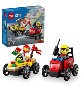 LEGO City Pizza Arabası İtfaiye Kamyonuna Karşı Yarış Arabası Paketi 60458