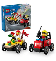 LEGO City Pizza Arabası İtfaiye Kamyonuna Karşı Yarış Arabası Paketi 60458