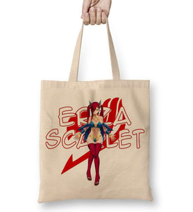 Fairy Tail Erza Scarlet Anime Manga Bez Çanta Uzun Saplı