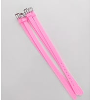 Bileklik 5 li Silikon Pembe 08 mm Ayarlanabilir Charm Takılabilen Bileklik