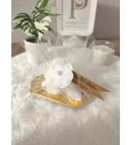 Pamuğum Atelier Badem Şekerli Gold Tepsi Nikah, Nişan Hediyelik (25-50-100-200 Adet)