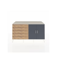 Kronos Konsol 2 Raflı 5 Çekmeceli 2 Kapaklı 176x59x99 Aytaşı-Antrasit/Çam