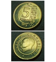 Escoines Koleksiyon 5Kuruş 2015 ÇİL eski madeni para ( 5 kuruş 2015 ) - 399636679df8225ea3 (Çok Renkli)