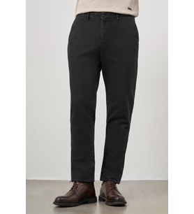 Koyu Antrasit Pamuklu Yandan Cepli Casual Comfort Fit Chino Pantolon 1003245156