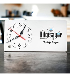 Bilgisayar Mühendisi Temalı Şık Masa Saati