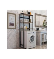 HALEVİA METAL AHŞAP BANYO RAFI.