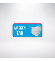 Maskeni Tak 20x10 21x28 Arkası Sticker