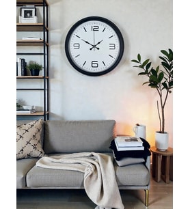 Sade & Şık Siyah 40 Cm Metal Dekoratif Duvar Saati
