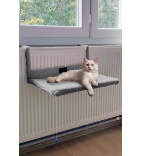 Yumuşak Polar Peluş Renkli Radyatör Üstü Kedi Yatağı Hamak