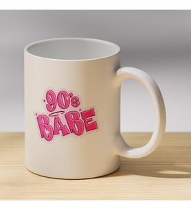 90's Babe Yazılı Retro Kupa - Nostaljik Tasarımlı Hediyelik Kupa
