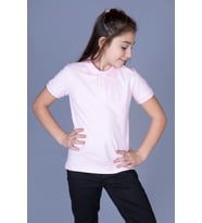 Toontoy Kız Çocuk Polo Yaka Tişört (Pudra)