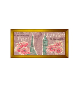 Manzara Temalı Kanvas Tablo 50 x 70 cm Gold Çerçeve
