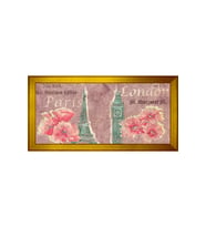Manzara Temalı Kanvas Tablo 50 x 70 cm Gold Çerçeve
