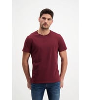 Bordo Erkek Yıkamalı Basic T-shirt