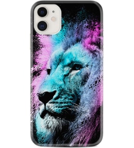 Apple iPhone 11 12 13 Mini Kılıf Desemli Silikon Pink Blue Leon 1603