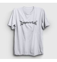 Presmono Unisex Beyaz Logo Immortal T-Shirt 150898tt (Beyaz)