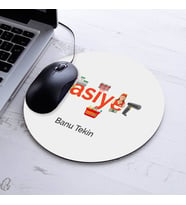 İsimli Kasiyerlere Özel Yuvarlak Mousepad