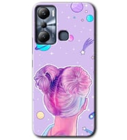 İnfinix Hot 20i Kılıf HD Desen Baskılı Kılıf - Uzaylı Kız