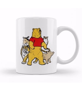 Bear And Friends Winnie The Pooh Kupa Bardak Porselen