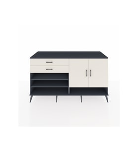 Kronos Konsol 4 Raflı 2 Çekmeceli 2 Kapaklı 176x59x99 Antrasit-Aytaşı