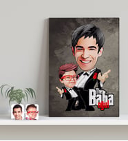 BK Gift Kişiye Özel Godfather Baba Oğul Karikatürlü Kanvas Tablo-1