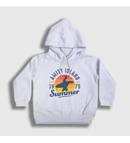 Presmono Unisex Çocuk Beyaz Summer Sörf Surf Surfing Kapüşonlu Sweatshirt 514082tt