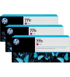 Tonersepeti Hp 771-B6Y33A Orjinal Kırmızı Kartuş 3'Lü Paket